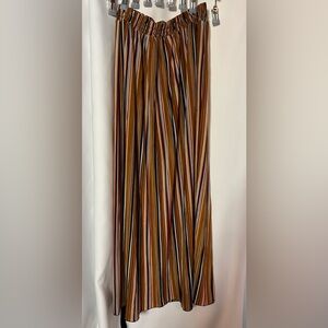 Striped Maxi Skirt in Mustard and Brown